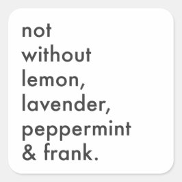 sticker "niet zonder etherische oliën"