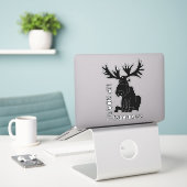 Sticker Noord-Moose (Laptop op bureau)