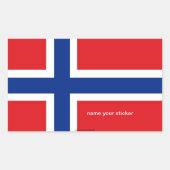 Sticker Noorse vlag (Voorkant)