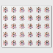 Sticker-notenkraker ballet-grillige kerst cadeaupapier (Vlak)