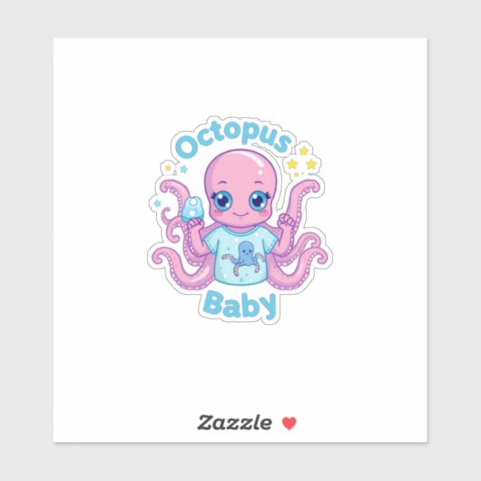 Sticker Octopus Baby  (Vel)