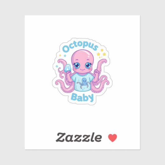 Sticker  Octopus Baby  (Vel)