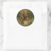 Sticker: Olifant speelt drums in een waterbad Rechthoekige Sticker (Tas)