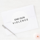Sticker om bericht over een einde aan wapengeweld (Envelop)
