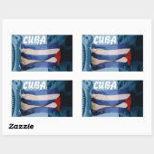 Sticker onder Cubaanse vlag (Vel)
