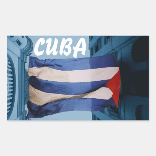 Sticker onder Cubaanse vlag (Voorkant)