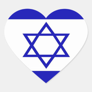 Sticker onder Israëlische vlag