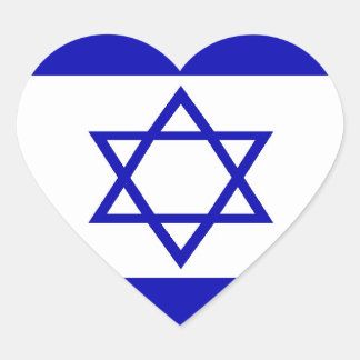 Sticker onder Israëlische vlag