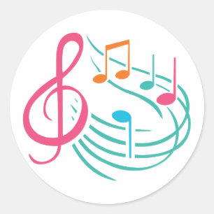 sticker ontwerp van muziek