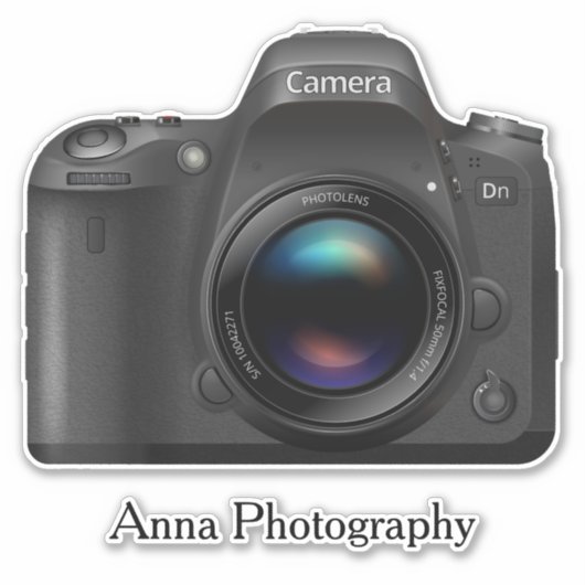 Sticker Ontwerpcontour fotografie camera (Voorkant)