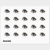 sticker, oog ronde sticker (Vel)