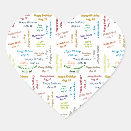 Sticker op 16 augustus (Voorkant)