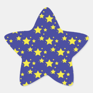 Sticker op blauwe achtergrond