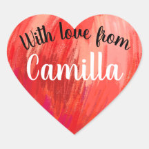 Sticker op de dag van de valentijn, hart gebakken 