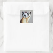 Sticker op Ferret Square Black (Tas)