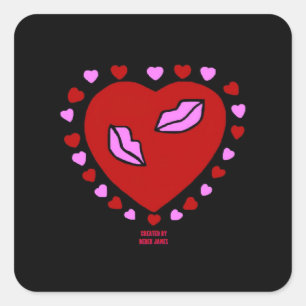 Sticker op het Plein van de Hemar Kisses