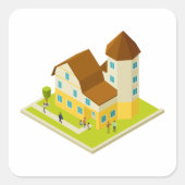 Sticker op het plein voor woonruimte (Voorkant)