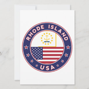 Sticker op Rhode Island, telefoonzaak, canvas tas