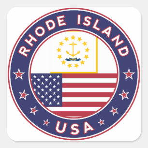 Sticker op Rhode Island, telefoonzaak, canvas tas