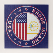 Sticker op Rhode Island, telefoonzaak, canvas tas Legpuzzel (Horizontaal)