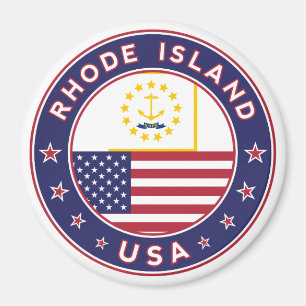 Sticker op Rhode Island, telefoonzaak, canvas tas Magneet