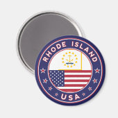 Sticker op Rhode Island, telefoonzaak, canvas tas Magneet (Voorkant / Achterkant)
