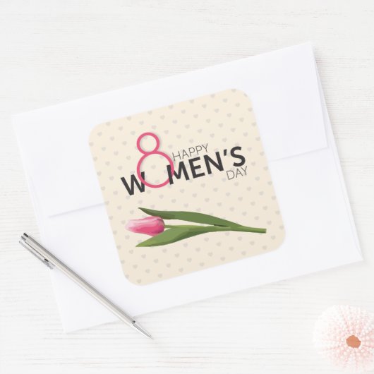 Sticker op vrouwendag (Envelop)