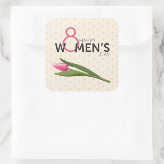 Sticker op vrouwendag (Tas)