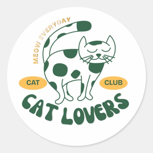 Sticker Oude Kat Liefhebber | kat vader | kat moed (Voorkant)