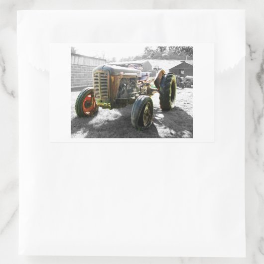 sticker Oude  Tractor boerderij machines (Tas)