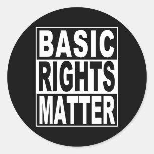 Sticker over basisrechten-protest