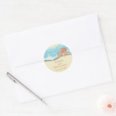 Sticker over blauwe Ocean Wave Wedding (Envelop)