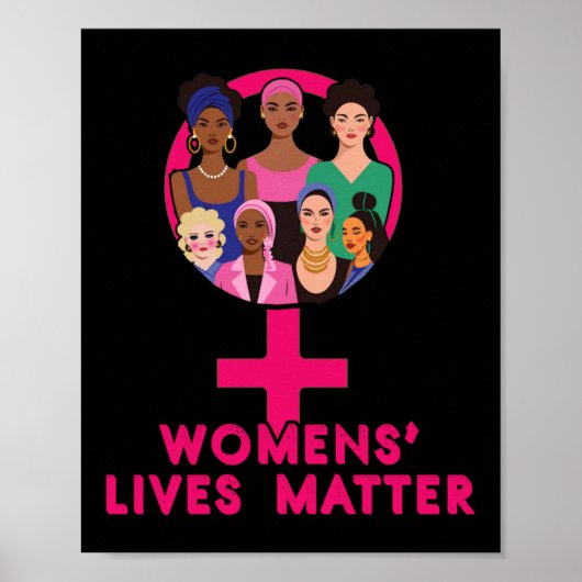 Sticker over het leven van vrouwen poster (Voorkant)