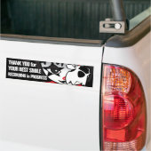 Sticker over misdaadpreventie voor kleine clowns (Op Truck)