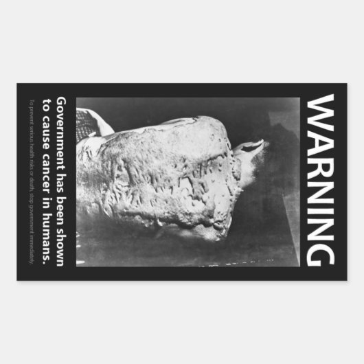 Sticker overheidswaarschuwing (Voorkant)