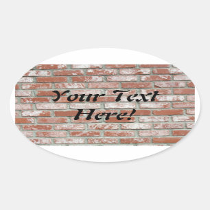 Sticker (ovl) - Brick wall met tekst