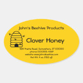 Sticker (ovl) - Honey Business - Skep (Voorkant)