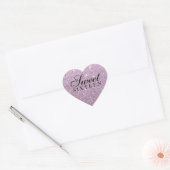 Sticker - Paarse Glitter Fab Sweet 16 (Envelop)