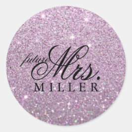 Sticker - Paarse Glitter Fab toekomstige Mevrouw