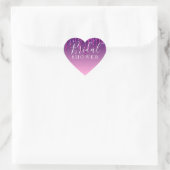 Sticker - Paarse & Roze Glitter Drip Bruidsfeest (Tas)