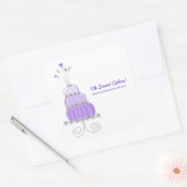 Sticker Paarse whisky Chic Wedding Cake (Envelop)