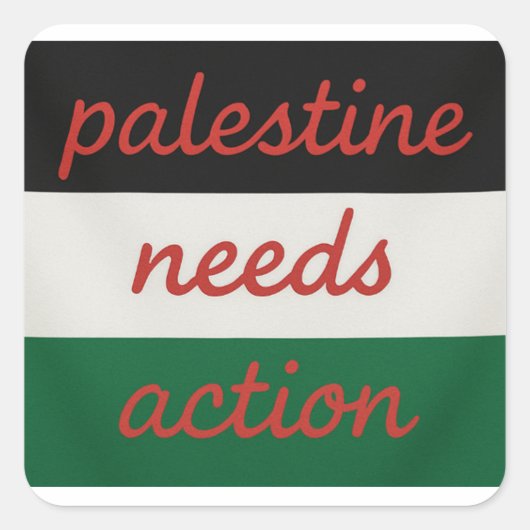 Sticker Palestine needs Action (Voorkant)