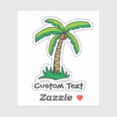 Sticker palmboom Cartoon (Vel)