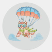 Sticker parachute tijger (Voorkant)