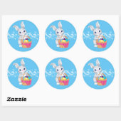 Sticker-Pasen Bunny Ronde Sticker (Vel)