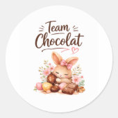 sticker Pasen lekkere konijn chocolade (Voorkant)