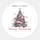 STICKER Patriotic Xmas Tree ATH1  (Voorkant)