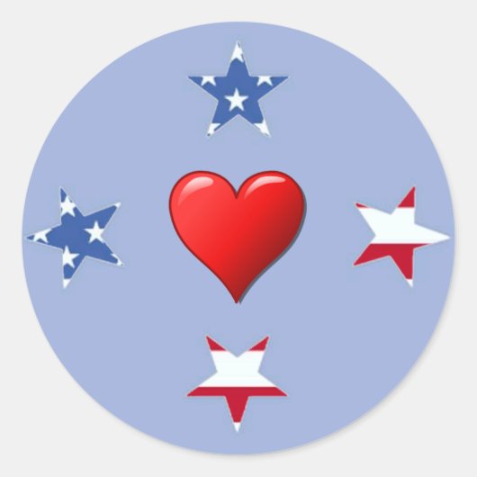Sticker patriottische sterren (Voorkant)