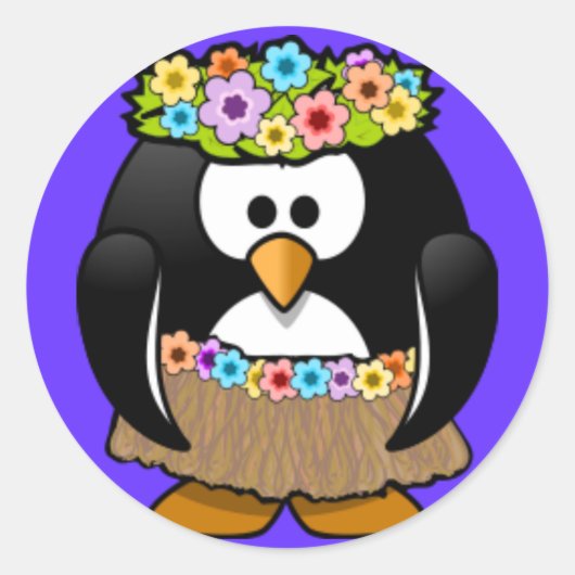 Sticker - Penguin Hoola Dancer (Voorkant)