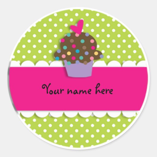 Sticker/perskoeken en Stippen Ronde Sticker (Voorkant)